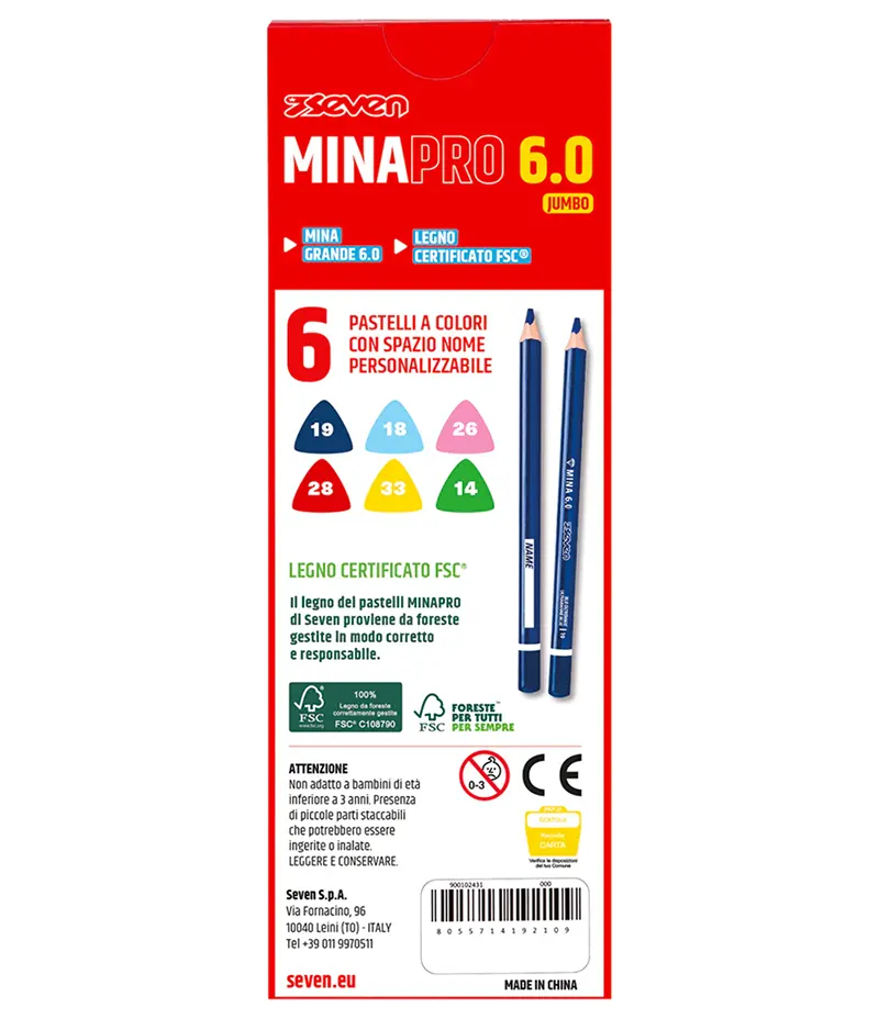 Pastelli Seven MinaPro 6.0 - Scatola 6 pz