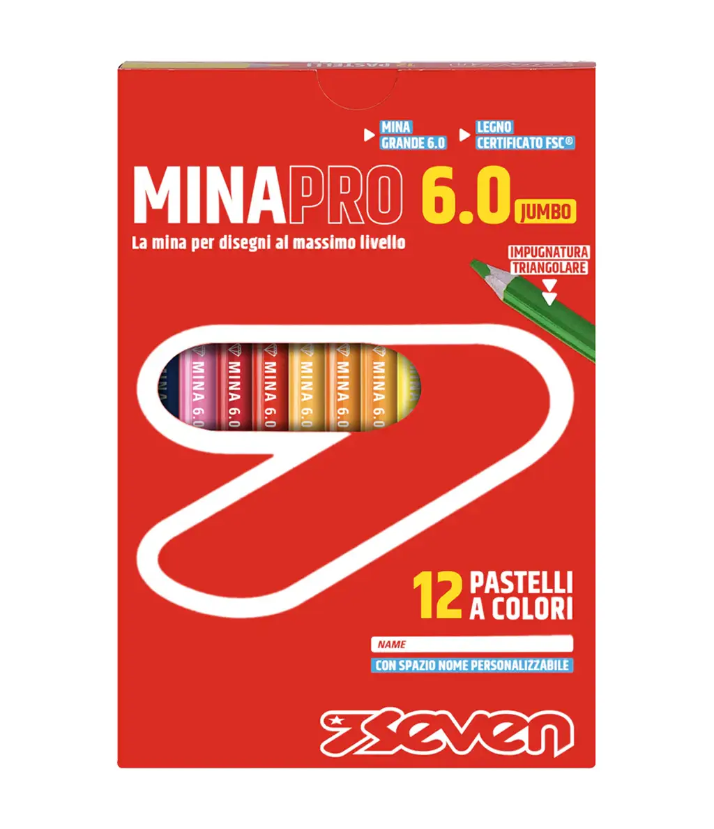 Pastelli Seven MinaPro 6.0 - Scatola 12 pz