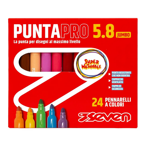 Pennarelli Seven Punta Pro 5.8 - Scatola 24 pz
