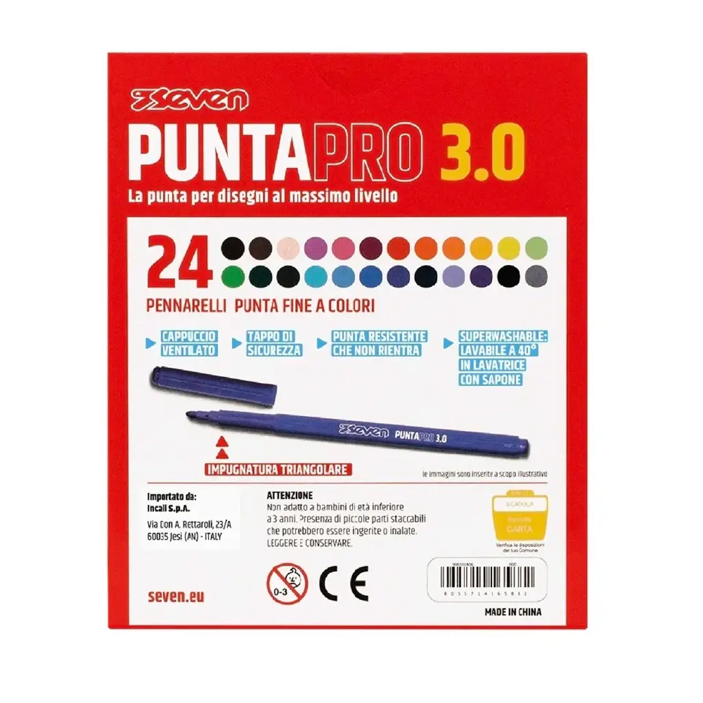 Pennarelli Seven PuntaPro 3.0 - Scatola 24 pz