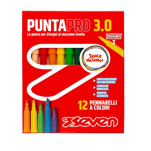 Pennarelli Seven PuntaPro 3.0 - Scatola 12 pz