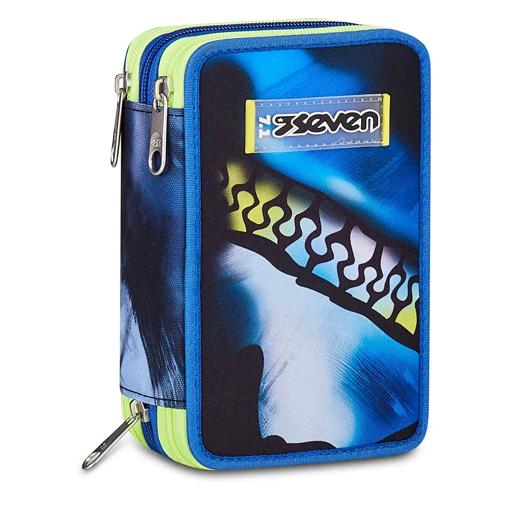 Astuccio 3 Zip Seven - Blu Fusion